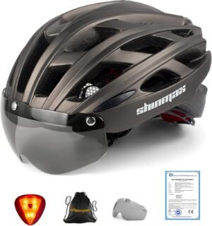 Shinmax - /L Casco bici con Luce LED