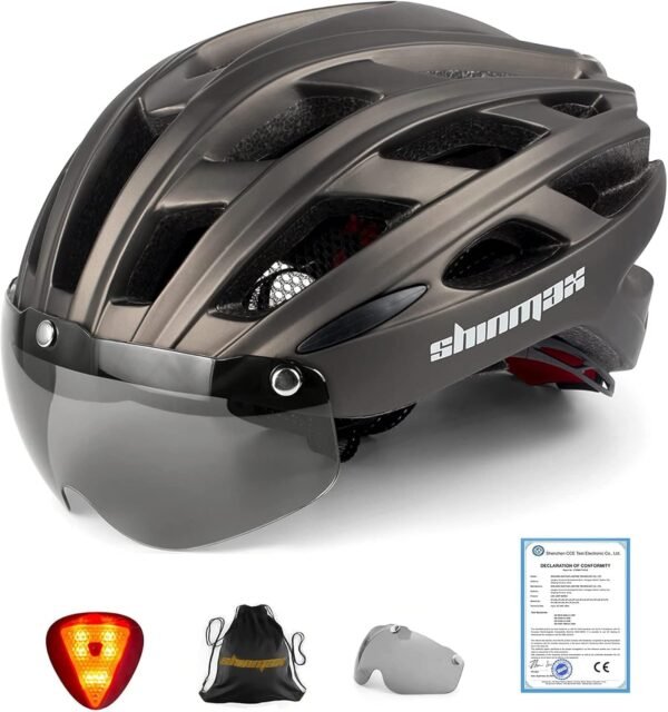 Shinmax - /L Casco bici con Luce LED