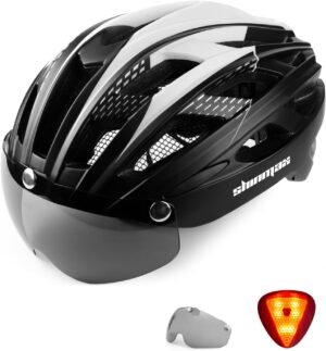 Shinmax - /M Casco bici con Luce LED