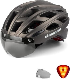 Shinmax - /M Casco bici con Luce LED