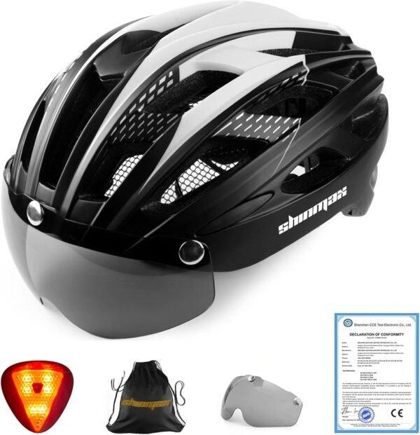 Shinmax - /L Casco bici con Luce LED