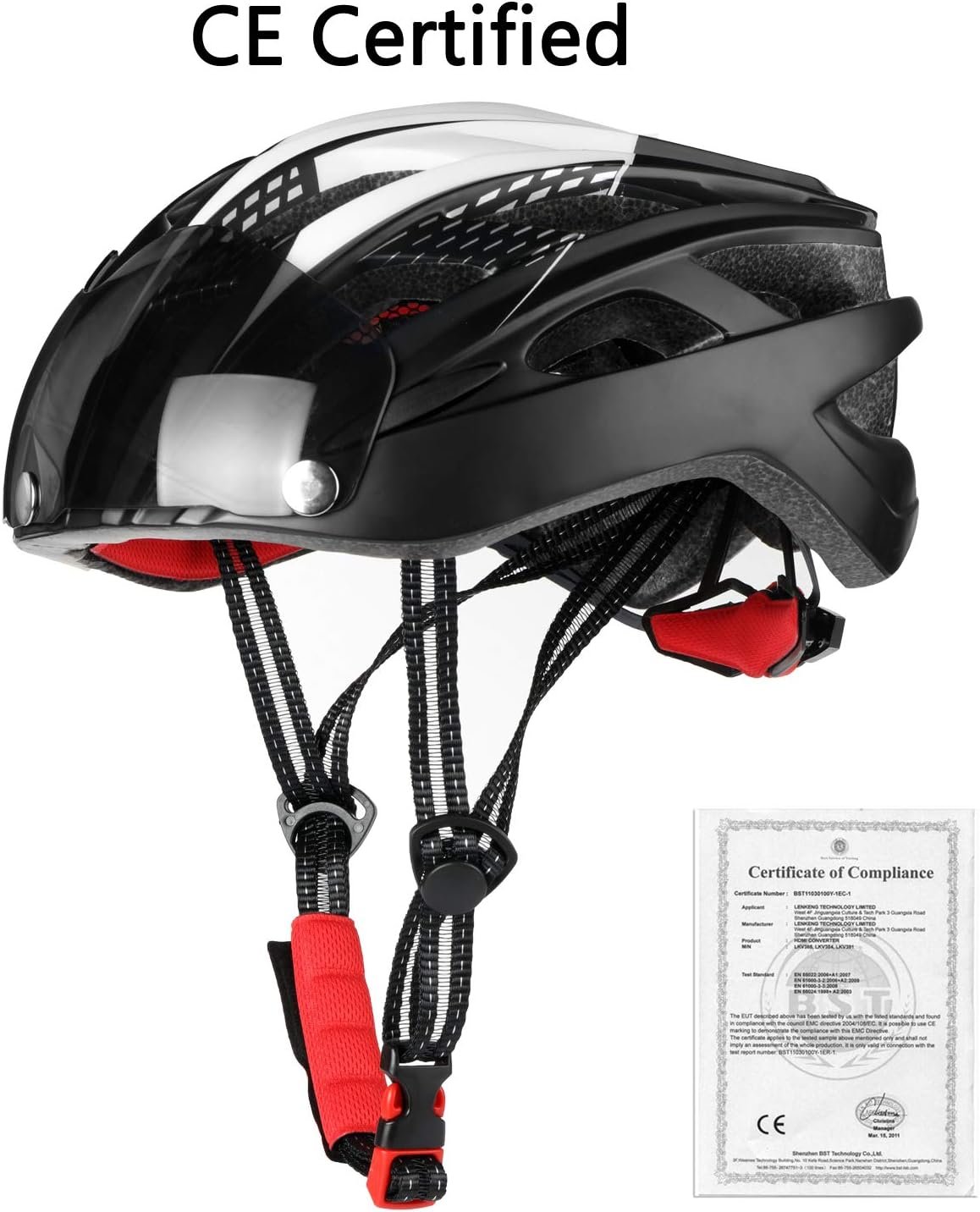 Shinmax - /L Casco bici con Luce LED - immagine 4